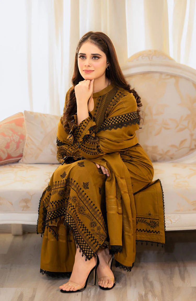 ❄️ Maryam by Rania – Libaas Hit Code | Fully Embroidered DHANAK 3PC Winter Collection ❄️