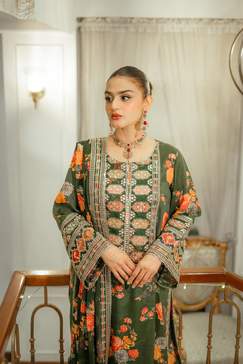 Ethereal Bloom ❄️ | Dhanak Digital Print Perfection ✨