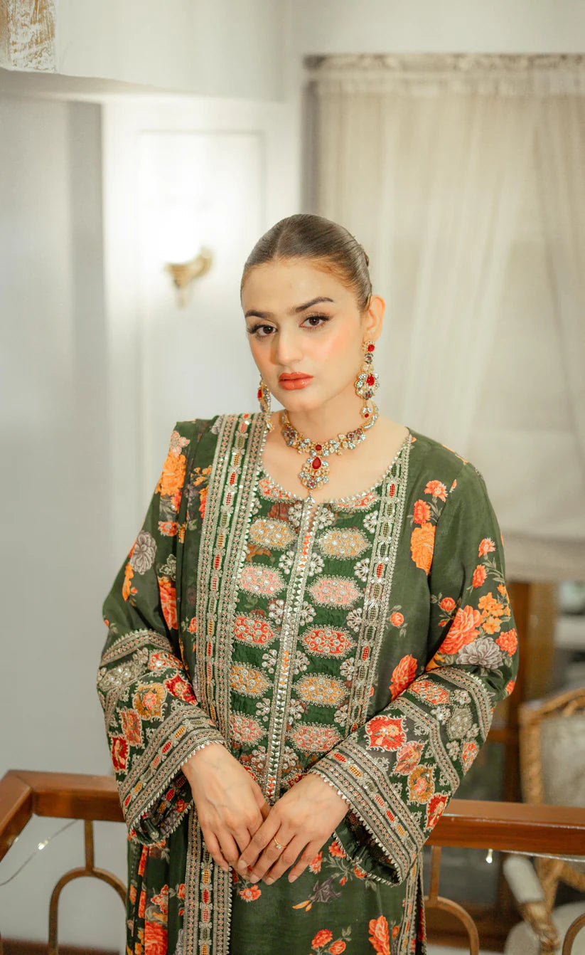 Ethereal Bloom ❄️ | Dhanak Digital Print Perfection ✨