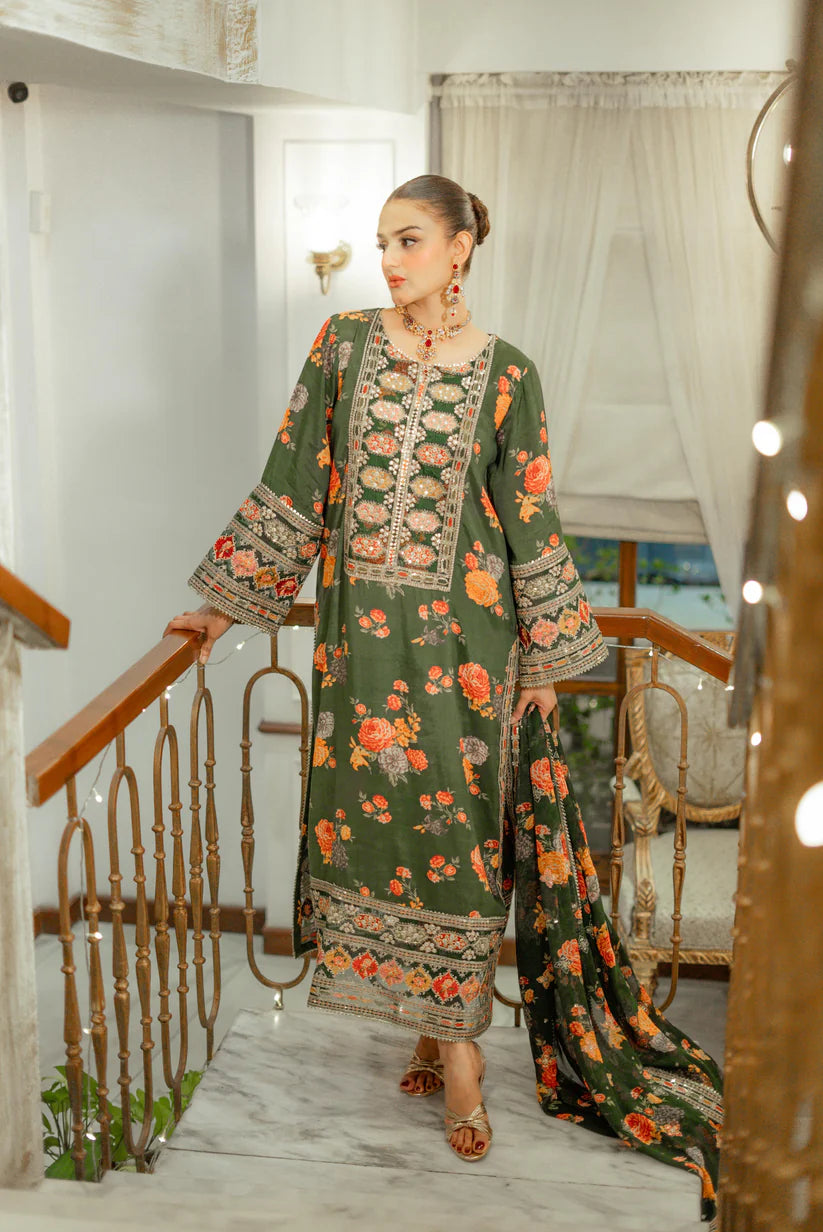 Ethereal Bloom ❄️ | Dhanak Digital Print Perfection ✨