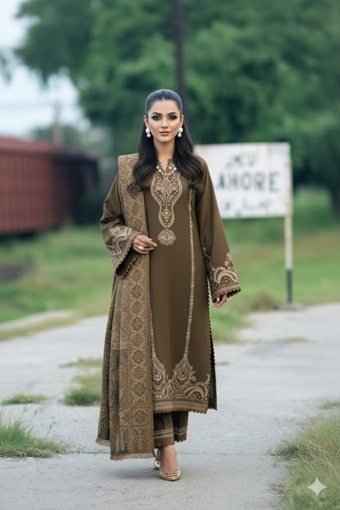 ❄️ Maryam by Rania – “IZEL” Winter Collection 2025 | DHANAK 3PC ❄️