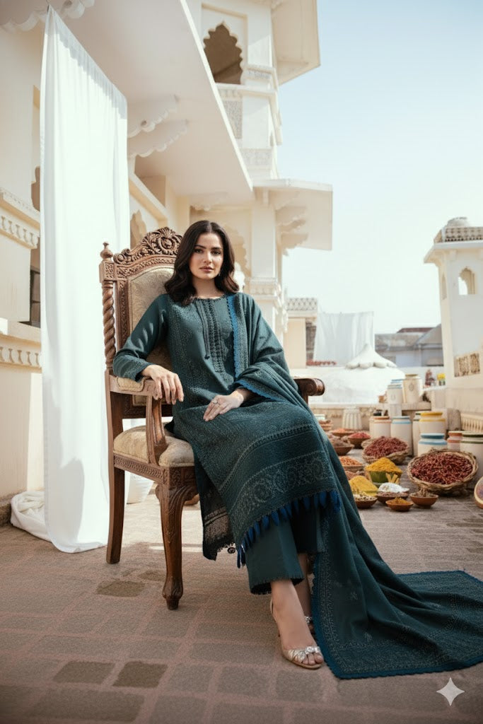 ❄️ Maryam by Rania – “FLORENT” Winter Collection 2025 | DHANAK 3PC ❄️