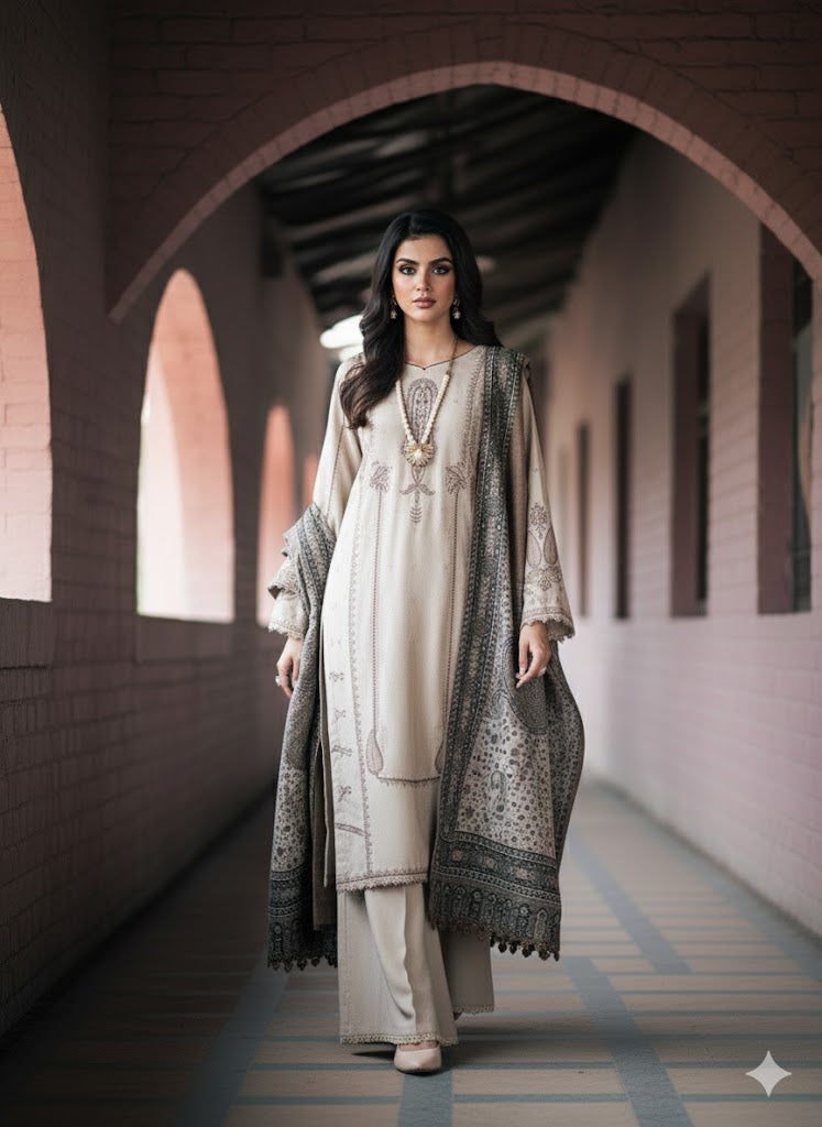 ❄️ Maryam by Rania – “LAKHANI” Winter Collection 2025 | DHANAK 3PC ❄️