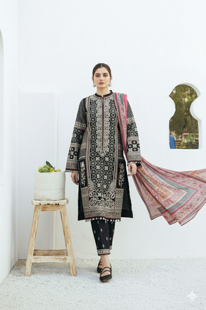 ❄️ Maryam by Rania – “ZARA SHAHJAHAN” Winter Collection 2025 | DHANAK 3PC ❄️
